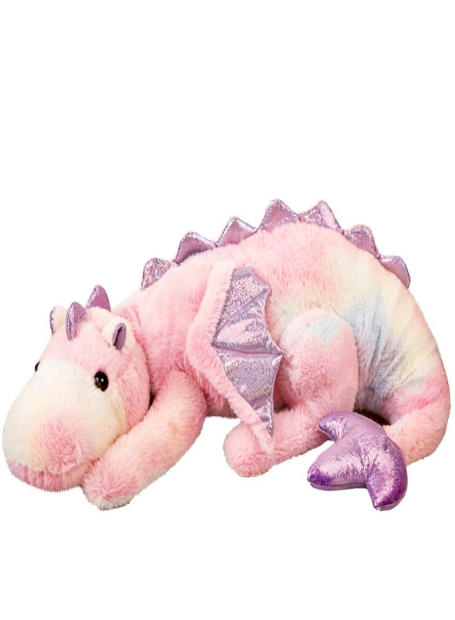 ARELUX Large 36in Cute Dragon Stuffed Animals Plush Toy Soft Colorful Pink Pterosaur Plushie Giant Fuzzy Dinosaur Pillow Plushies with Wings Cuddly for Friends Family Member - Image 1